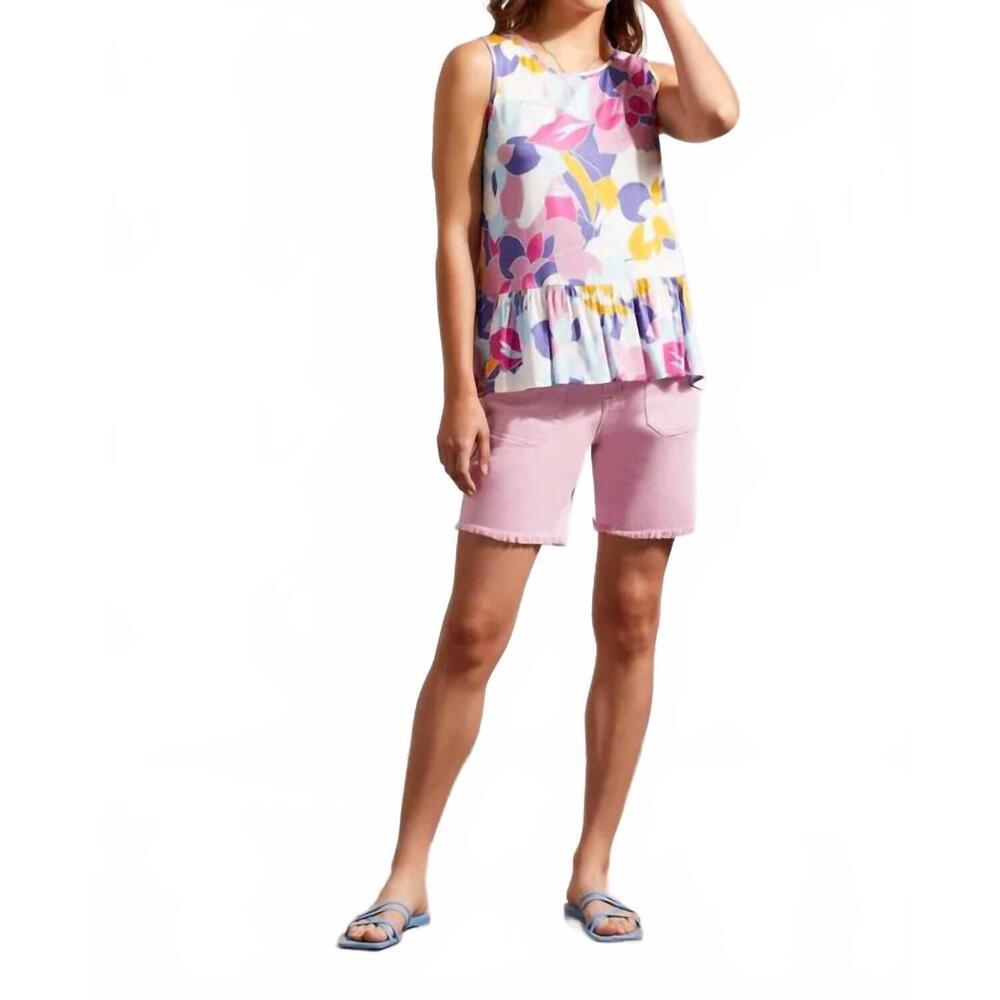 NEW TRIBAL audrey fit five pocket relaxed shorts in pink